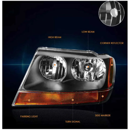 Faros Jeep Grand Cherokee 1999 2000 2001 2002 2003 2004 Ambos Lados