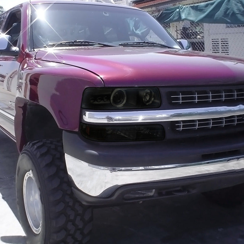 Double Halo Headlights Silverado Tahoe 1999 2000 2001 2002 To 2006