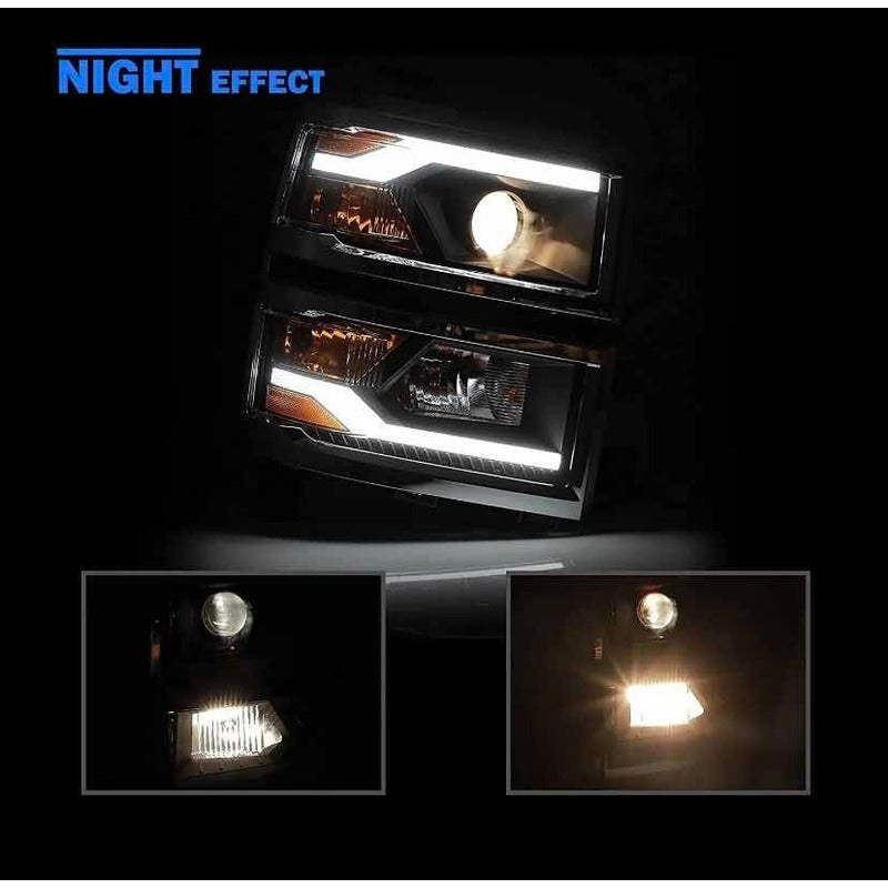 Faros Led Cromados Silverado 1500 2014 2015