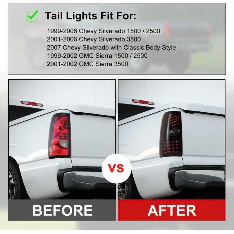 Calaveras Led Chevrolet Silverado Cheyenne GMC Sierra 1500 1999 a 2002