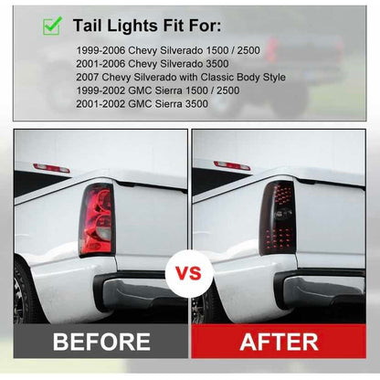 Calaveras Led Chevrolet Silverado Cheyenne GMC Sierra 1500 1999 a 2002