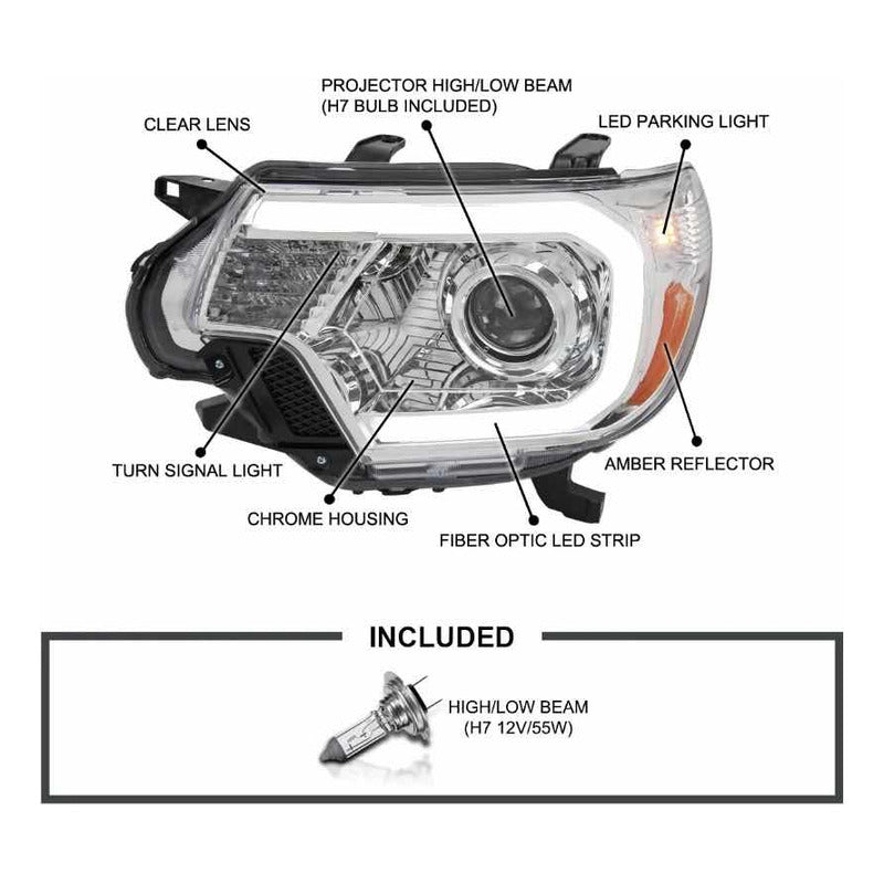Faros Led Toyota Tacoma Con Proyector 2012 2013 2014 2015