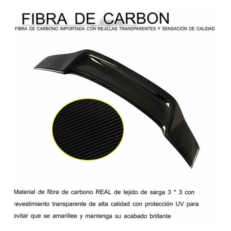 Spoiler Alerón Fibra De Carbono Audi A3 S3 Rs3 2014-2019