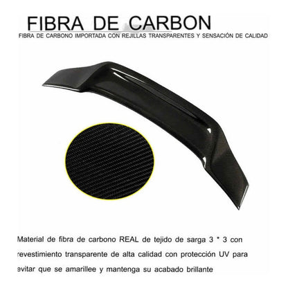 Spoiler Alerón Fibra De Carbono Audi A3 S3 Rs3 2014-2019