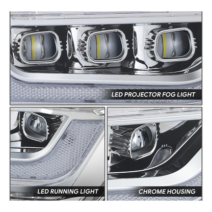 Faros Antiniebla Led Drl F-150 Lobo 2021 2022 2023 Transparente