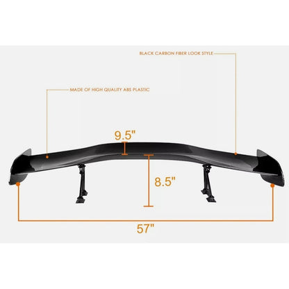 Aleron  Universal Gt Tipo-1 57  Aspecto Fibra De Carbono