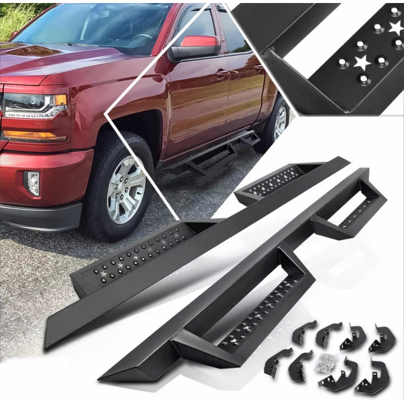 Running Boards Double Cab Chevrolet Silverado GMC Sierra 2007 to 2018
