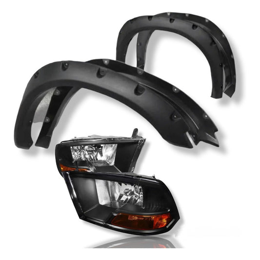 Combo Faros Y Cantoneras Dodge Ram 2009 2010 2011 A 2019