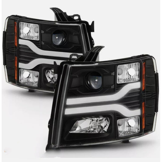 Faros Led Doble Drl Chevy Silverado 2007 2008 2009 A 2013