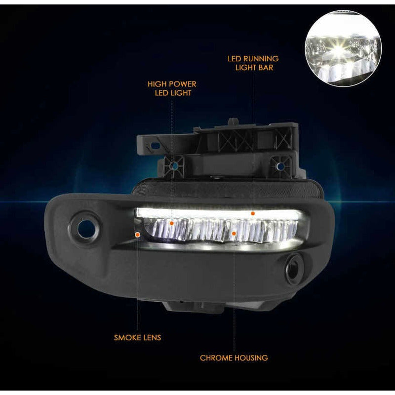 Dodge Ram 1500 2019 to 2022 Smoked LED Fog Lights