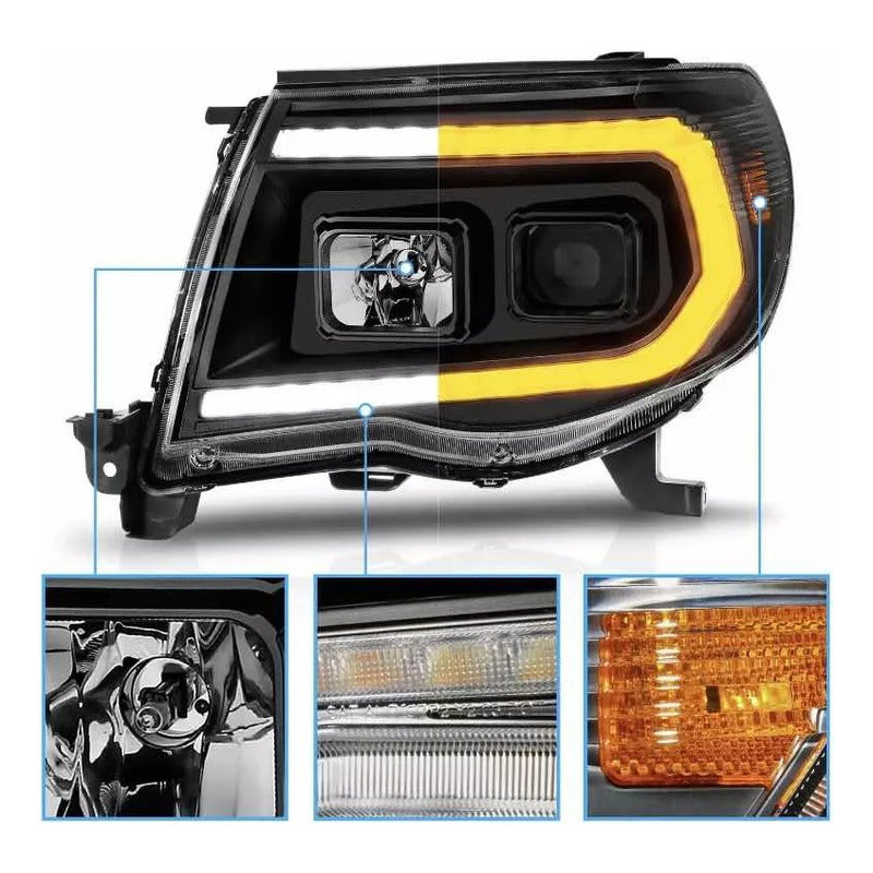Faros Led Negros Toyota Tacoma 2005 2006 2007 A 2011