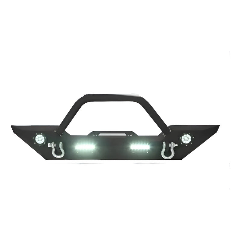 Defensa Delantera Jeep Wrangler Con Daño 2007 A 2018 Negro