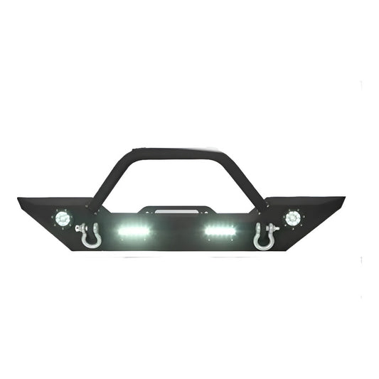 Defensa Delantera Jeep Wrangler Con Daño 2007 A 2018 Negro