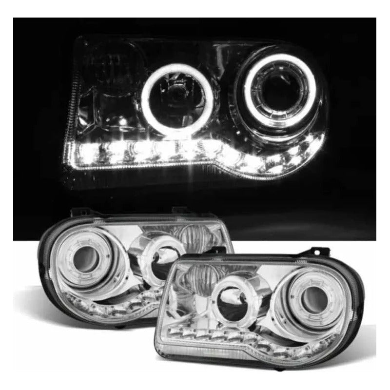 Faros Led Chrysler 300c 2005 2006 2007 2008 2009 10 Cromados