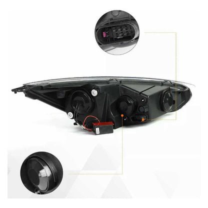 Faros Led Para Ford Focus Ahumado/ambar 2015 2016 2017 2018