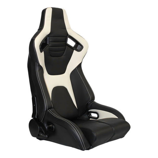 Par De Asientos Estilo De Carreras Pvc Con Deslizador