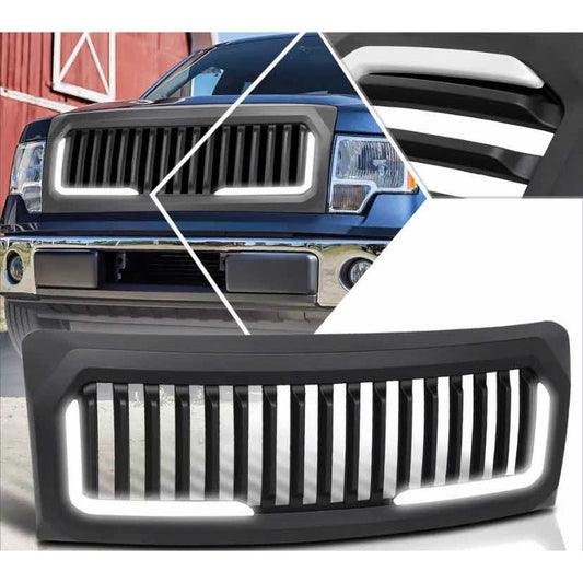 Parrilla Con Led Mate Ford F-150 Lobo 2009 2010 2012 2014