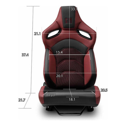 Reclining Racing Seats with Slider Adjustment