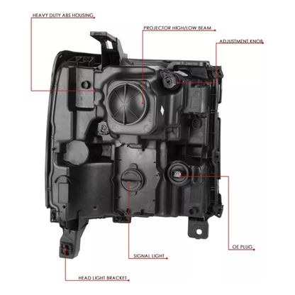Faros Delanteros Silverado 1500 2015 2016 2017 Ambos Lados