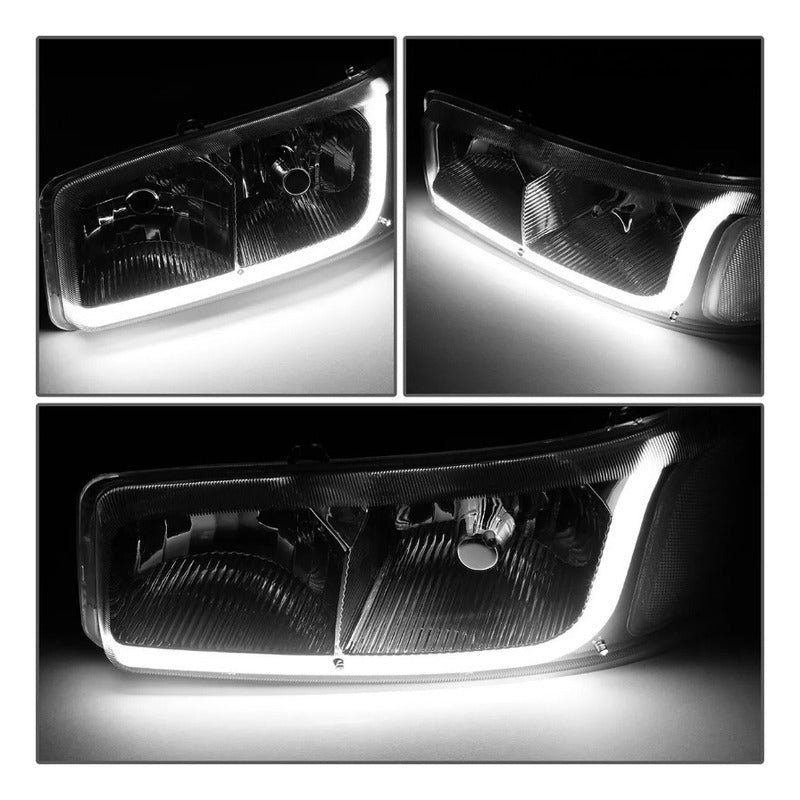 Led Drl Headlights GMC Sierra Yukon 1999 to 2006