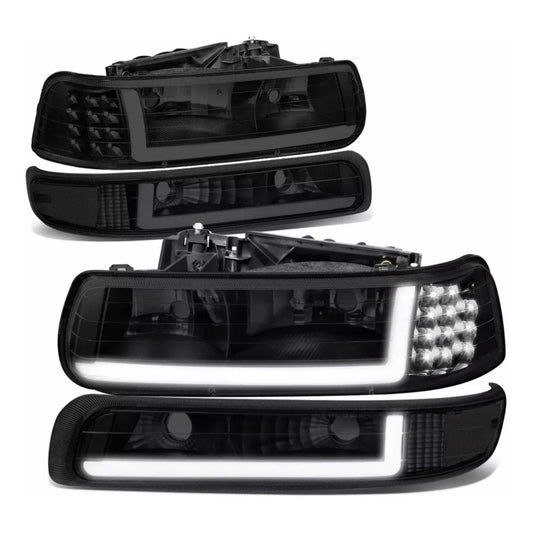 Led Drl Headlights Chevrolet Cheyenne Silverado 1999 to 2002