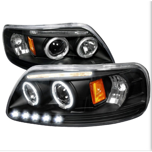 Dual Halo Headlights Ford F-150 1997 to 2003 Expedition 1997 to 2002