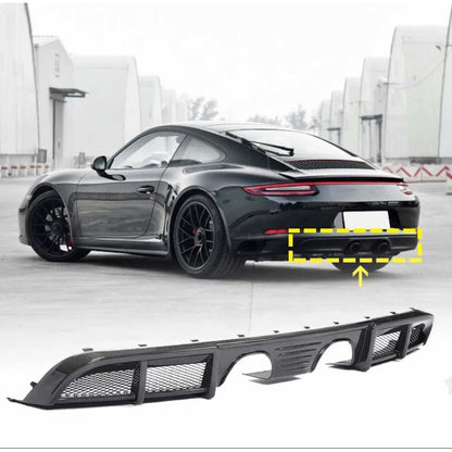 Difusor Trasero Fibra Carbono Real Porsche Carrera 911 2017