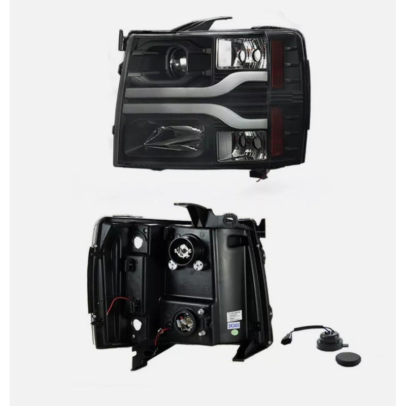 Faros Led Doble Drl Chevy Silverado 2007 2008 2009 A 2013