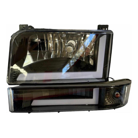Ford F-150 F-350 Left LED Headlight Without Side Marker 1992 to 1996