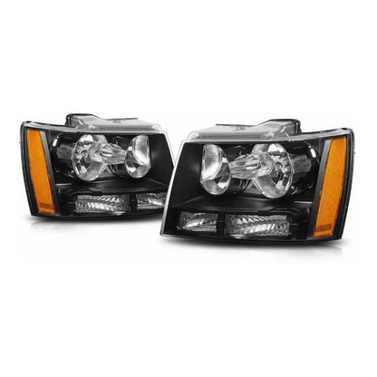 Pair of Headlights Chev Tahoe Suburban 2007 2008 2009 2010 to 2014