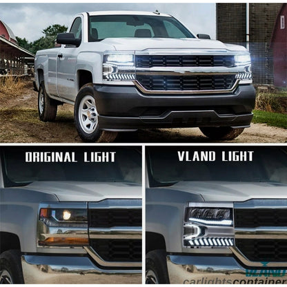 Led Drl Headlights Chevy Silverado 2016 2017 2018