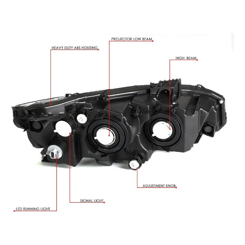 Led Drl Headlights Honda Civic 2016 to 2018