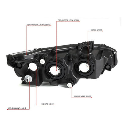 Led Drl Headlights Honda Civic 2016 to 2018