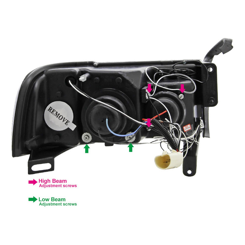 Ram 1500 Dual Halo LED Headlights 1994 to 2001