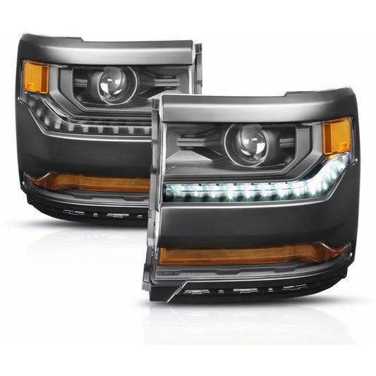 Faros Led Silverado 1500 2015 2016 2017 2018 Negro