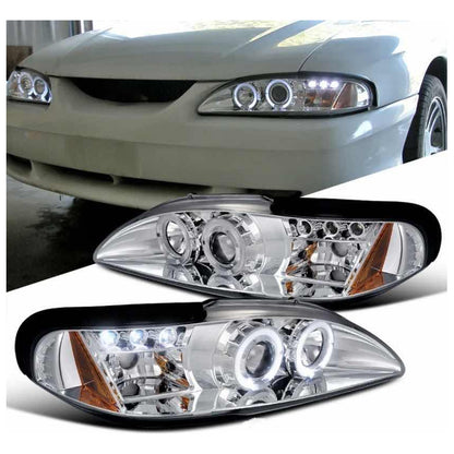 Faros Led Mustang Cromados 1994 1995 1996 1997 1998