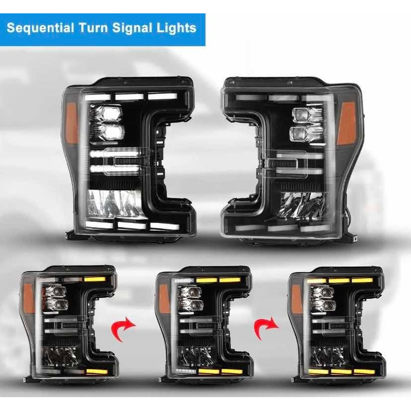 Faros Led Ford F-250 F-350 Super Duty 2017 2018 2019  Izquierdo