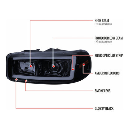 Faros Led Gmc Sierra/yukon 2000 2001 2002 2003 2004 A 2006