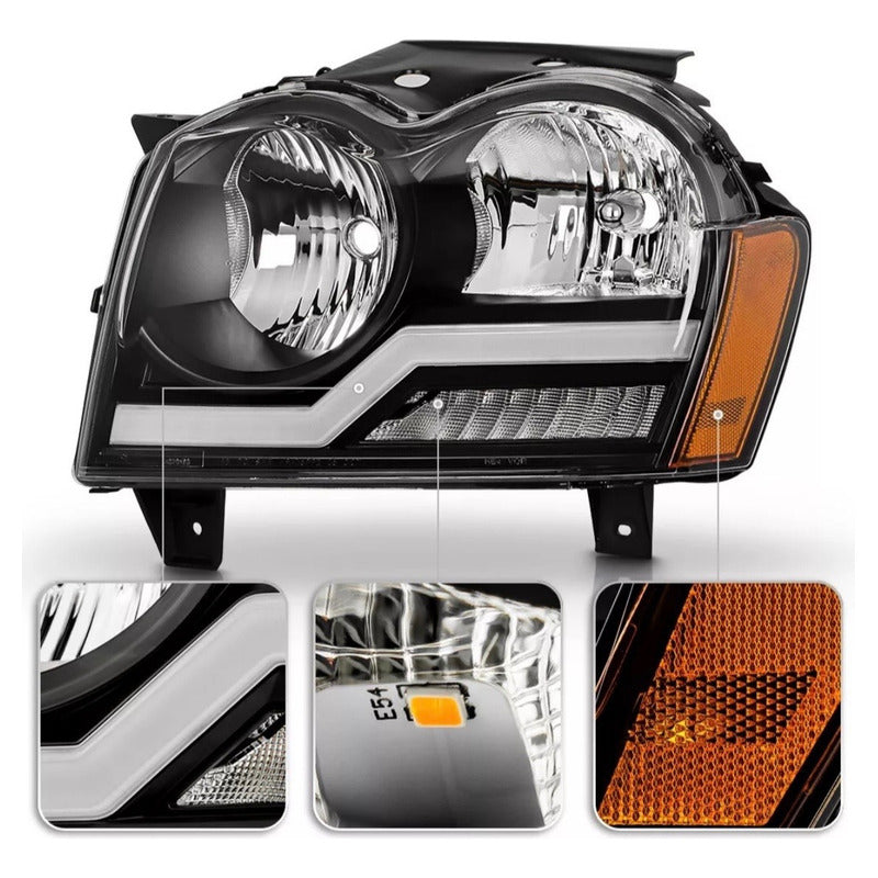 Faros Delanteros Led Jeep Gran Cherokee 2005 2006 2007