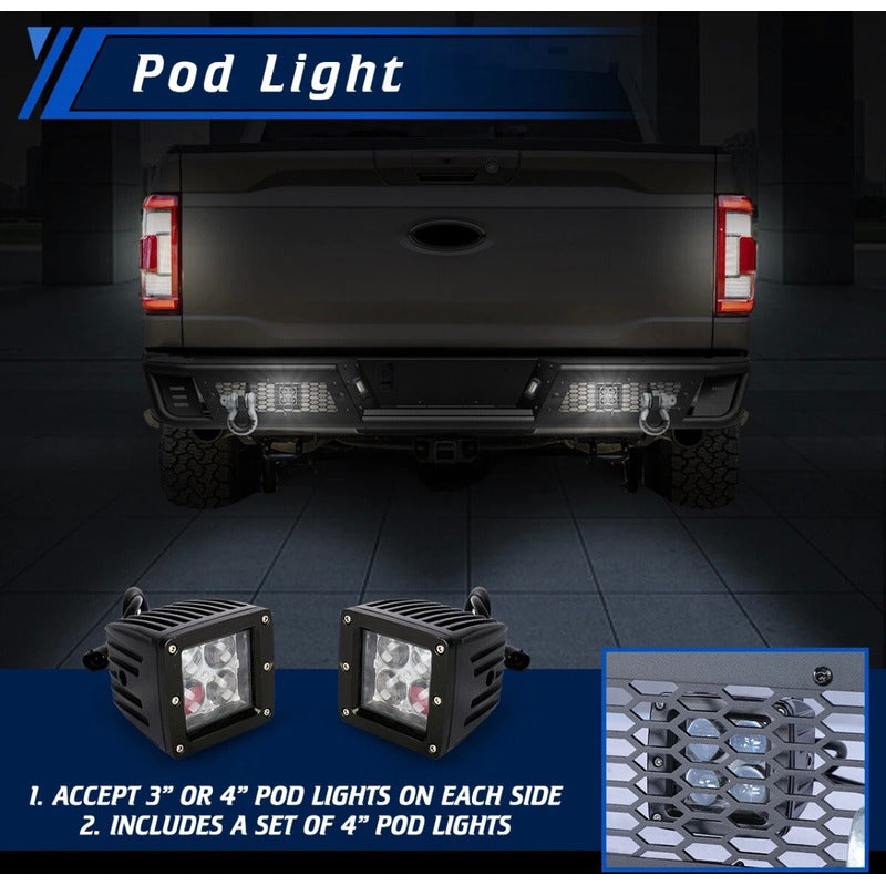 Defensa Trasera Led Ford F-150 Lobo 2021 2022 2023