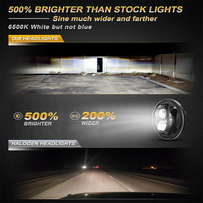 Led Headlights Jeep Wrangler Cj Tj Jk 1997 to 2018