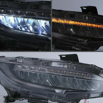 Faros Led Honda Civic 2016 2017 2018 Par