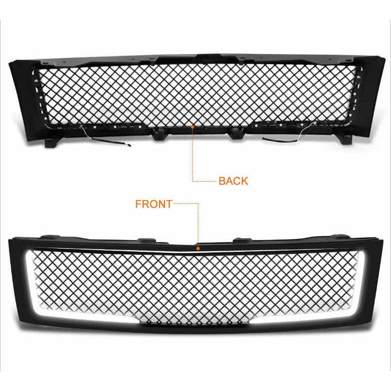 Parrilla Diamante Led Drl Chevy Silverado 1500 2007 A 2013
