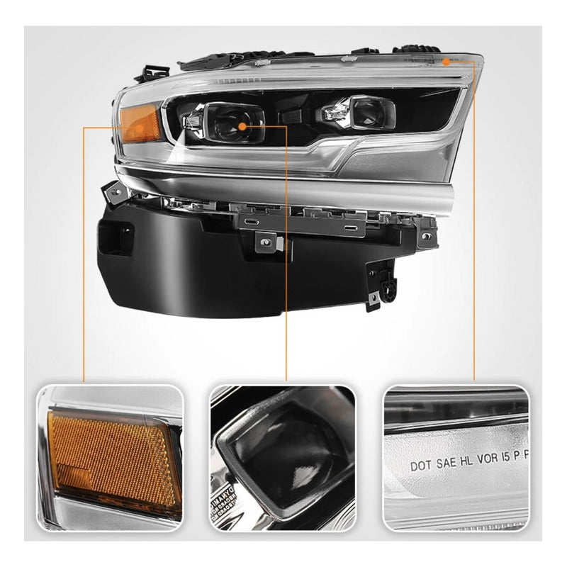 Faro Delantero Led Ram 1500 Lado Derecho 2019 A 2025 Derecho/pasajero