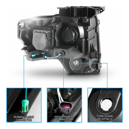 Par De Faros Led F-150 Lobo 2009 2010 2011 2012 2013 2014