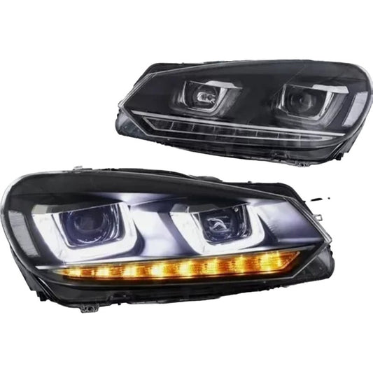 Sequential LED DRL Headlights VW Golf Mk6 2010 to 2013