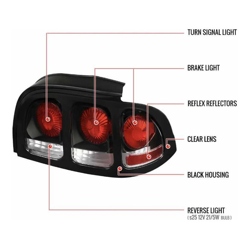Kit De Faros Y Calaveras Ford Mustang 1994 a 1998