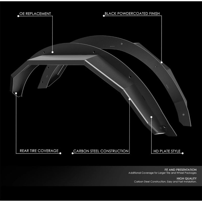 Cantoneras Delanteras Y Traseras Ford Bronco 2021 A 2024 Negro