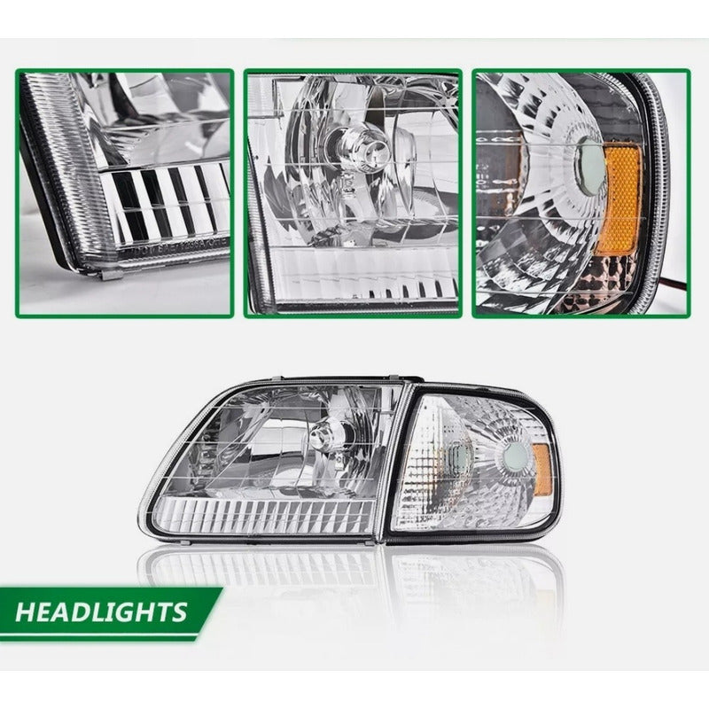 Headlights Ford Lobo F-150 1997 to 2002 Expedition 1997 to 2003