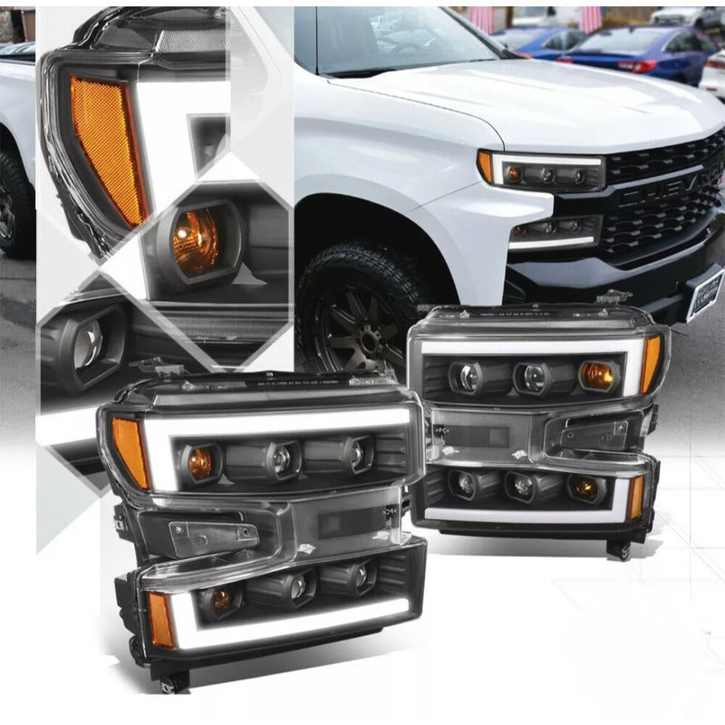 Faros Led Drl Chevy Silverado 1500 2019 2020 2021